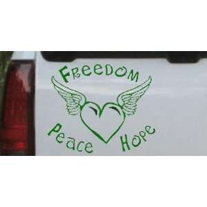  Freedom Peace Hope Heart With Wings Car Window Wall Laptop 