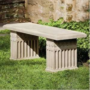 Campania International Beaux Art Cast Stone Backless Garden Bench 