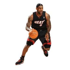  LeBron James   Away Miami Heat NBA Fathead REAL.BIG Wall 