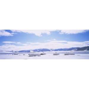 Yurts on a Polar Landscape, Uvurkhangai Aimag, Independent Mongolia by 