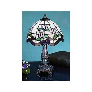  Meyda Tiffany 31210 11.5H Roseborder Mini Lamp