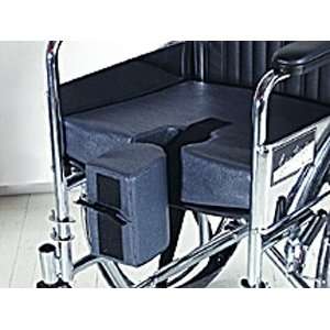 Sit Straight Wheelchair Cushion w Pommel   With Release Pommel.   Grey 