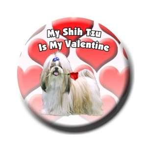  Shih Tzu Valentines Pin Badge 
