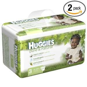   Natural Diapers, Size 3, 66 Count (Pack of 2)