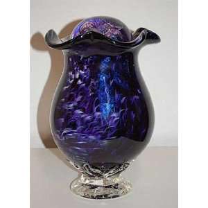  PURPLE SHINE Stemmed Glass Urn
