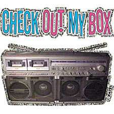 Crude T Shirt Check Out My Box Retro Style Boombox Rude  