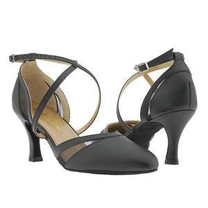 Capezio Vivian Ballroom Shoe Black 2.5 Heel  