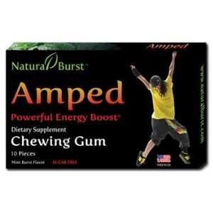 Amped Powerful Energy Boost, Mint Flavor, 10 Pieces, From 