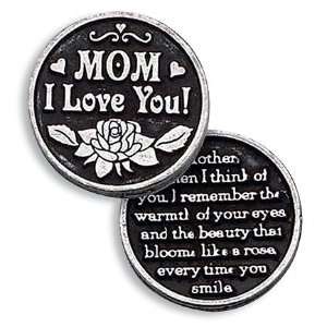  Mom I love You Pewter Pocket Good luck Love Token Coin 