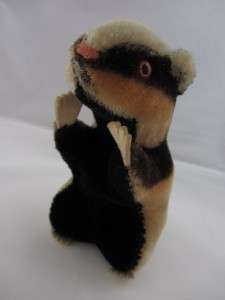 Vintage Steiff 1959 66 Begging Diggy Badger 5.5   EC  