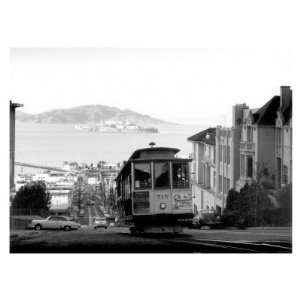 San Francisco, Cable Car, Alcatraz Giclee Poster Print, 44x32  