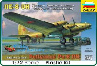 Zvezda Model Kit   Petlyakov Pe 8 Stalins Plane   172 Scale   7280 