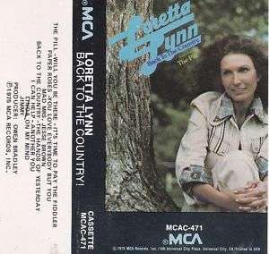 Back To The Country   Loretta Lynn (Cassette 1975) NM  