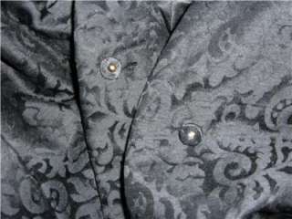 Vtg Florence Lustig Blk/Blk Silk Brocade Dress & Coat  