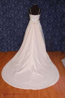 Zurc for Impression Ivory & Blush Satin w/ Organza Wedding Dress 12 