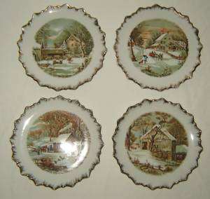 CURRIER & IVES Collector’s Plates Winter Scenes  