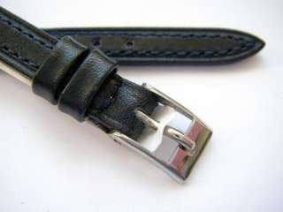 ZRC handmade dark blue genuine leather watch band 8 mm  