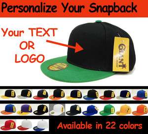 Personalized Vintage Snapback cap custom embroidery 22 COLORS  