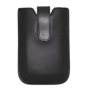   Black Genuine Leather Case for Apple iPhone 3G iPhone 3GS iPhone 4