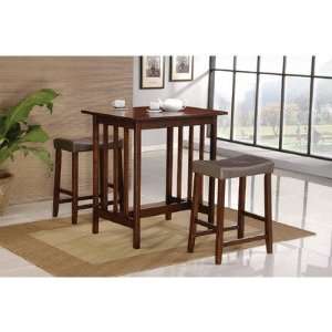  3 Piece Bar Table Set in Spice Furniture & Decor