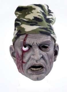 Zombie Costume Mask W/Hat Hunter *New*  