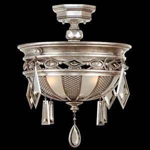 Fine Art Lamps 727140 3ST Encased Gems Silver Leaf Semi 