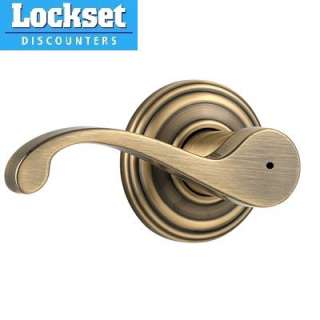 Weiser 9GCL3310 014 Antique Brass Privacy Levers  