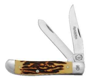 REMINGTON 19597 R 42 DELRIN STAG MINI TRAPPER KNIFE USA  