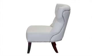 Diamond Sofa Zoey Tufted Leather Accent Chair with Nailhead Accents 