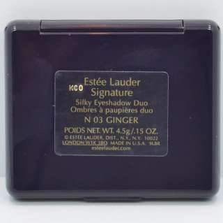 NEW Estee Lauder Signature Silky Eye Shadow Duo N 03 Ginger 4.5 g 