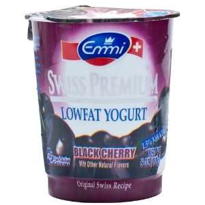 Swiss Black Cherry Yogurt   12 yogurts, 6 oz each  Grocery 