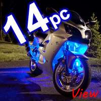 8pc Advanced 7 Color LED SMD Motorcycle Neon Light Kit  
