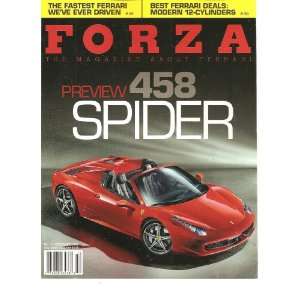    Forza Magazine (Preview 458 Spider, December 2011) Various Books