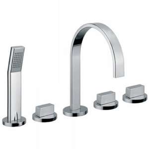 Cascade 46250 45 Pulse five hole 1/2 roman tub filler with bow shaped 