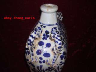 Super Graceful Chinese Old Blue&White Porcelain Fish Jar  