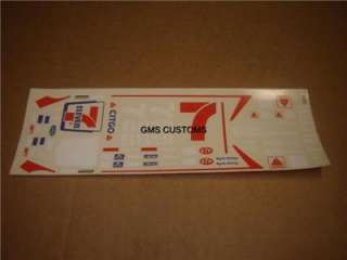 Nascar DECAL 7 11 Chief Auto Parts # 7 PETTY 1/24  