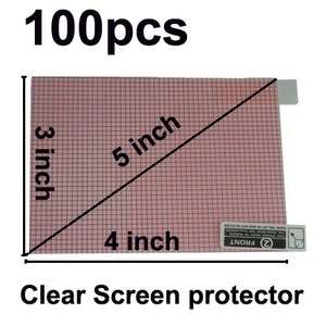 100Pcs Clear Screen Protector Universal For All 5 Inch  