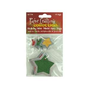    6 pk holiday star metal rim tags   Pack of 30 Toys & Games