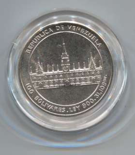 VENEZUELA Silver Coin 100 Bs 1986 Jose Maria Vargas  