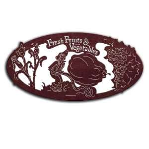  FRESH FRUITS AND VEGETABLES  18x36  Steel Medallions by 