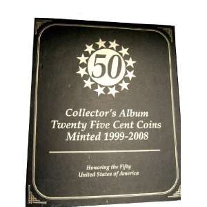  50 State US Quarter Set Album Collection Map 1999 2008 