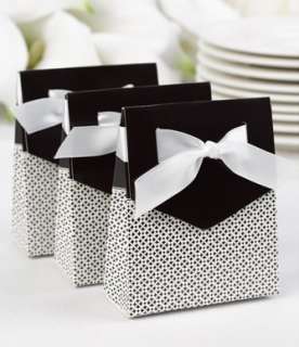 Wedding Favor Candy Damask Tent Gift Boxes Black Purple  