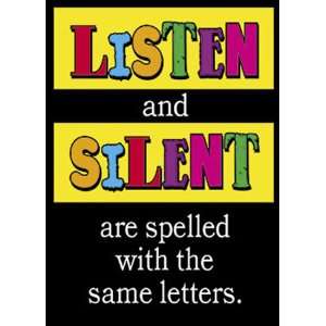   TREND ENTERPRISES INC. POSTER LISTEN AND SILENT ARE 