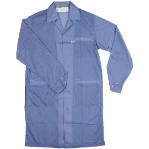   73613 Smock Statshield Labcoat with Cuffs, 39 1/2 Length, Large, Blue