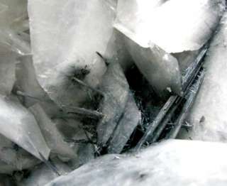 12.6lb,amazing CALCITE with silvery STIBNITE  