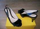 Fendi Shoes Slingbacks Patent Pumps Bow Womens Italy sz