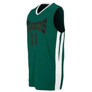  Adult Triple Double Game Jersey   Green and White   Large 