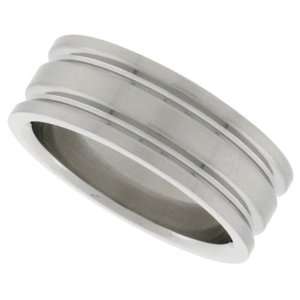  Surgical Stainless Steel 5/16 in. (8mm) Flat Band w/ 2 