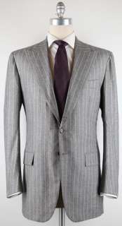 New $6750 Cesare Attolini Light Gray Suit 44/54  