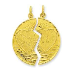  24k Gold plated Sterling Silver Break Apart Mitzpah Charm 